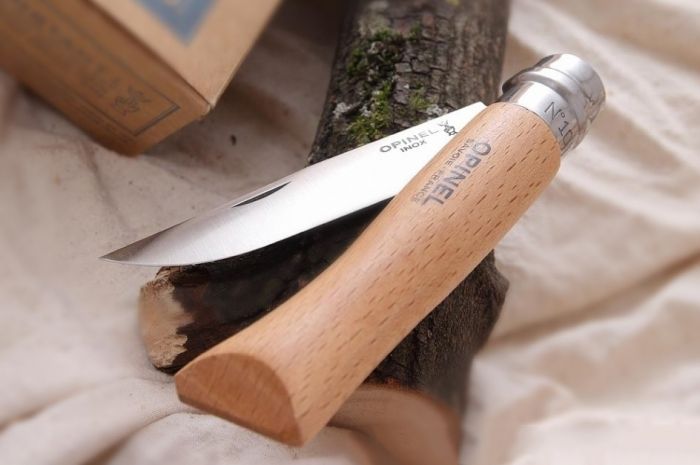 Нож складной Opinel №10 VRI Tradition Inox, сталь Sandvik™ 12С27, рукоять бук, 123100